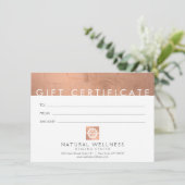 抽象芸術モダンローズゴールドウェルネス商品券 (スタンド正面)