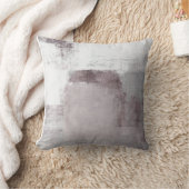 抽象芸術モダンワインマウーブ&グレー クッション (ブランケット)