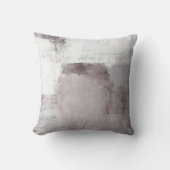 抽象芸術モダンワインマウーブ&グレー クッション (正面)
