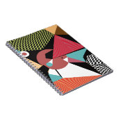 抽象芸術モダン三角形の背景パターン ノートブック (右側)