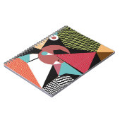 抽象芸術モダン三角形の背景パターン ノートブック (左側)