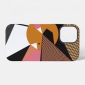 抽象芸術モダン三角形の背景パターン iPhoneケース (裏面横)