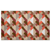 抽象芸術モダン三角形、茶色、TAUPE、オレンジ ファブリック (ファットクウォーター)