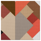 抽象芸術モダン三角形、茶色、TAUPE、オレンジ ファブリック (クローズアップ)