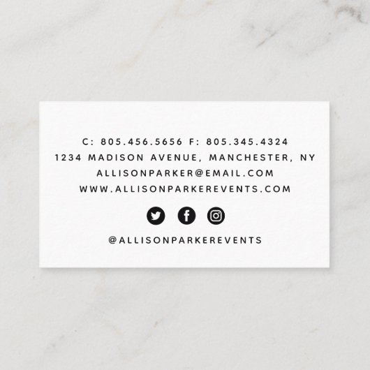 抽象芸術モダン作家 名刺 (裏面)