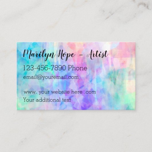 抽象芸術モダン作家 名刺 (正面)