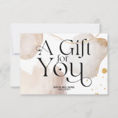 抽象芸術モダン保証明書ギフトカード (正面)