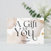 抽象芸術モダン保証明書ギフトカード (スタンド正面)