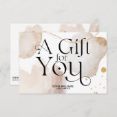 抽象芸術モダン保証明書ギフトカード (正面/裏面)