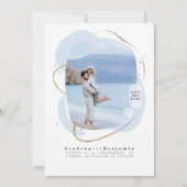 抽象芸術モダン写真を幾何学模様で保存 セーブザデート (正面)