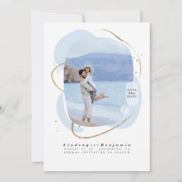 抽象芸術モダン写真を幾何学模様で保存 セーブザデート