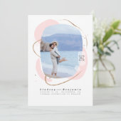 抽象芸術モダン写真を幾何学模様で保存 セーブザデート (スタンド正面)