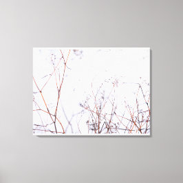 抽象芸術モダン冬の野草の雪 キャンバスプリント