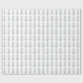 抽象芸術モダン冬クリスマスツリーグレーホワイト ラッピングペーパー (フラット)