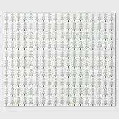 抽象芸術モダン冬クリスマスツリーセージ緑 ラッピングペーパー (フラット)