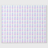 抽象芸術モダン冬クリスマスツリーピンクブルー ラッピングペーパー (フラット)