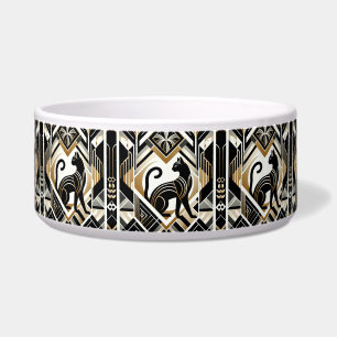 抽象芸術モダン加飾キャットセラミックペットボウル ボウル