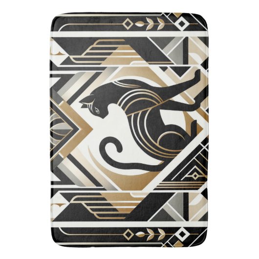 抽象芸術モダン化粧猫用バスマット バスマット (正面縦)