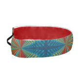 抽象芸術モダン南西アステカティール(緑がかった色)レッドブラウン アスレチックヘッドバンド (左)