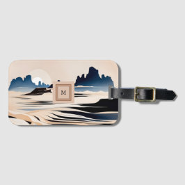 抽象芸術モダン南西部モノグラム ラゲッジタグ