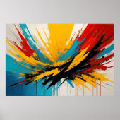 抽象芸術モダン印象主義ミニマリズム3:2 ポスター (正面)