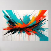 抽象芸術モダン印象主義ミニマリズム3:2 ポスター (正面)