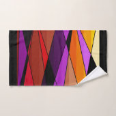 抽象芸術モダン図形の三角形オレンジ バスタオルセット (ハンドタオル)