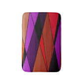 抽象芸術モダン図形の三角形オレンジ バスマット (正面縦)