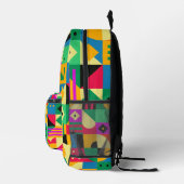 抽象芸術モダン園 プリントバックパック (右)