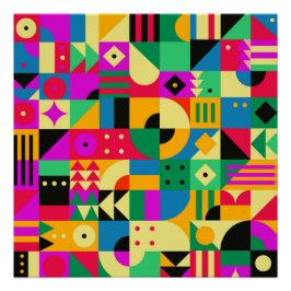 抽象芸術モダン園 ポスター