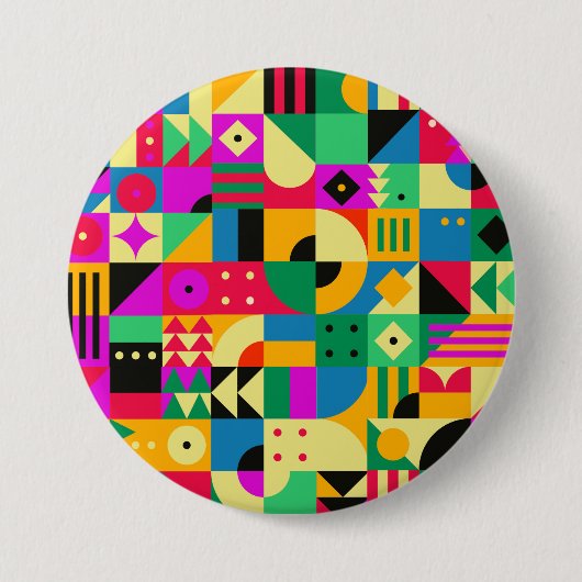 抽象芸術モダン園 缶バッジ (正面)