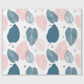 抽象芸術モダン型葉の熱帯型 ラッピングペーパー (フラット)