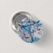 抽象芸術モダン大理石ルックピンクブルーパープル 缶バッジ (正面&裏面)