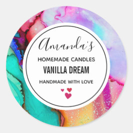 抽象芸術モダン大理石水彩事業 ラウンドシール