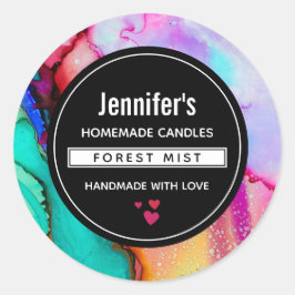 抽象芸術モダン大理石水彩事業 ラウンドシール