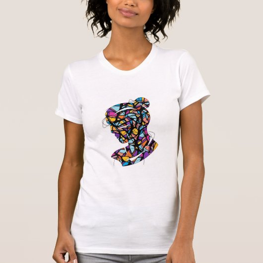 抽象芸術モダン女のT型 Tシャツ (正面)