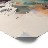 抽象芸術モダン女子カラフルポスター ポスター (角)