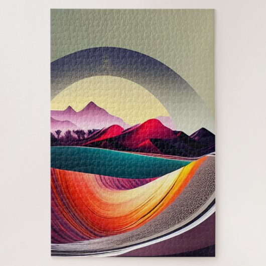 抽象芸術モダン山水準主義 ジグソーパズル (縦)