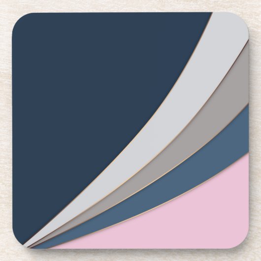 抽象芸術モダン幾何シンプルプリント コースター (正面)