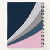 抽象芸術モダン幾何シンプルプリント ノートブック (裏面)