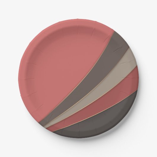 抽象芸術モダン幾何シンプルプリント ペーパープレート (正面)