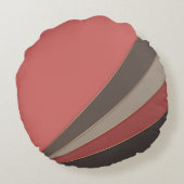 抽象芸術モダン幾何シンプルプリント ラウンドクッション (裏面)