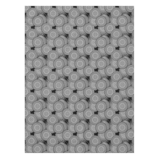 抽象芸術モダン幾何円丸い図形の男性 テーブルクロス (正面)