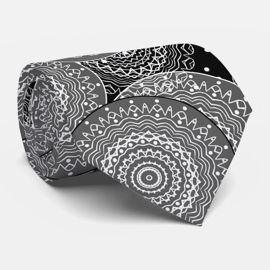 抽象芸術モダン幾何円丸い図形の男性 ネクタイ (ロール)