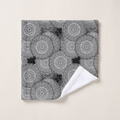 抽象芸術モダン幾何円丸い図形の男性 バスタオルセット (ウォッシュタオル)