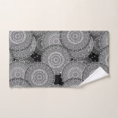 抽象芸術モダン幾何円丸い図形の男性 バスタオルセット (ハンドタオル)