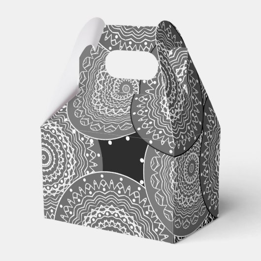 抽象芸術モダン幾何円丸い図形の男性 フェイバーボックス (正面サイド)