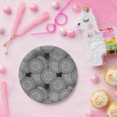 抽象芸術モダン幾何円丸い図形の男性 ペーパープレート (パーティー)