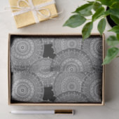 抽象芸術モダン幾何円丸い図形の男性 薄葉紙 (ギフト)