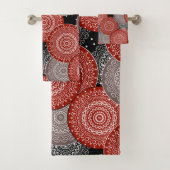 抽象芸術モダン幾何学円の丸い形状ma バスタオルセット (インサイチュ)